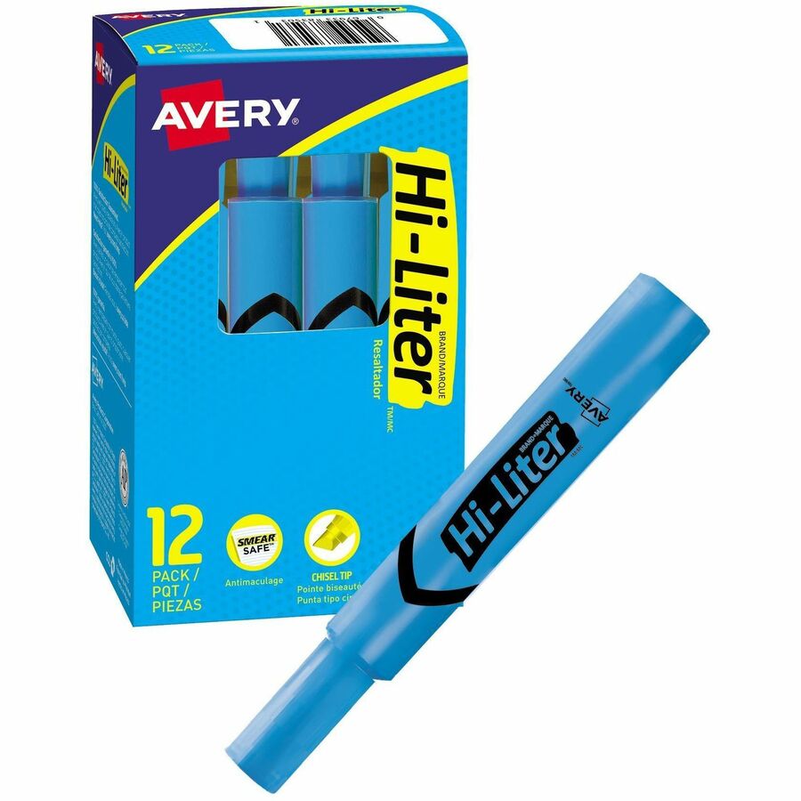 Avery® Desk Style HI-LITER®, Fluorescent Blue