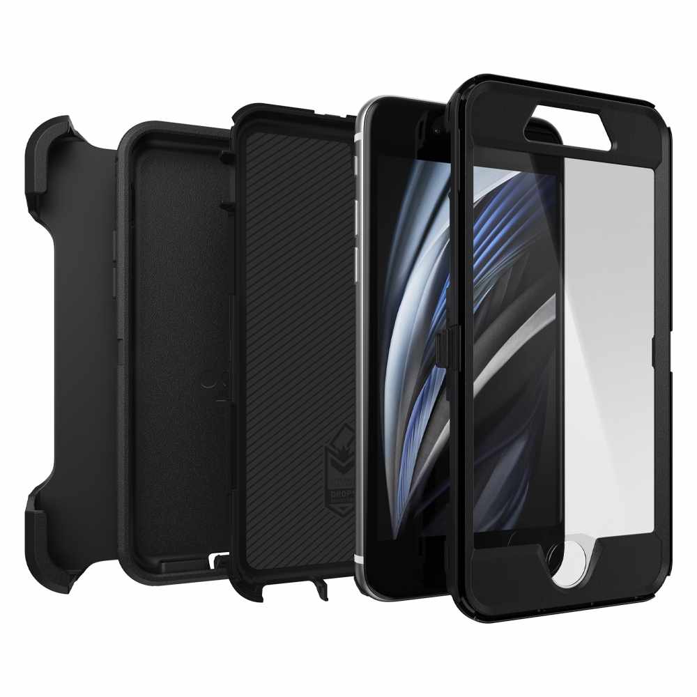 OtterBox Defender Protective Case Black for iPhone SE/8/7