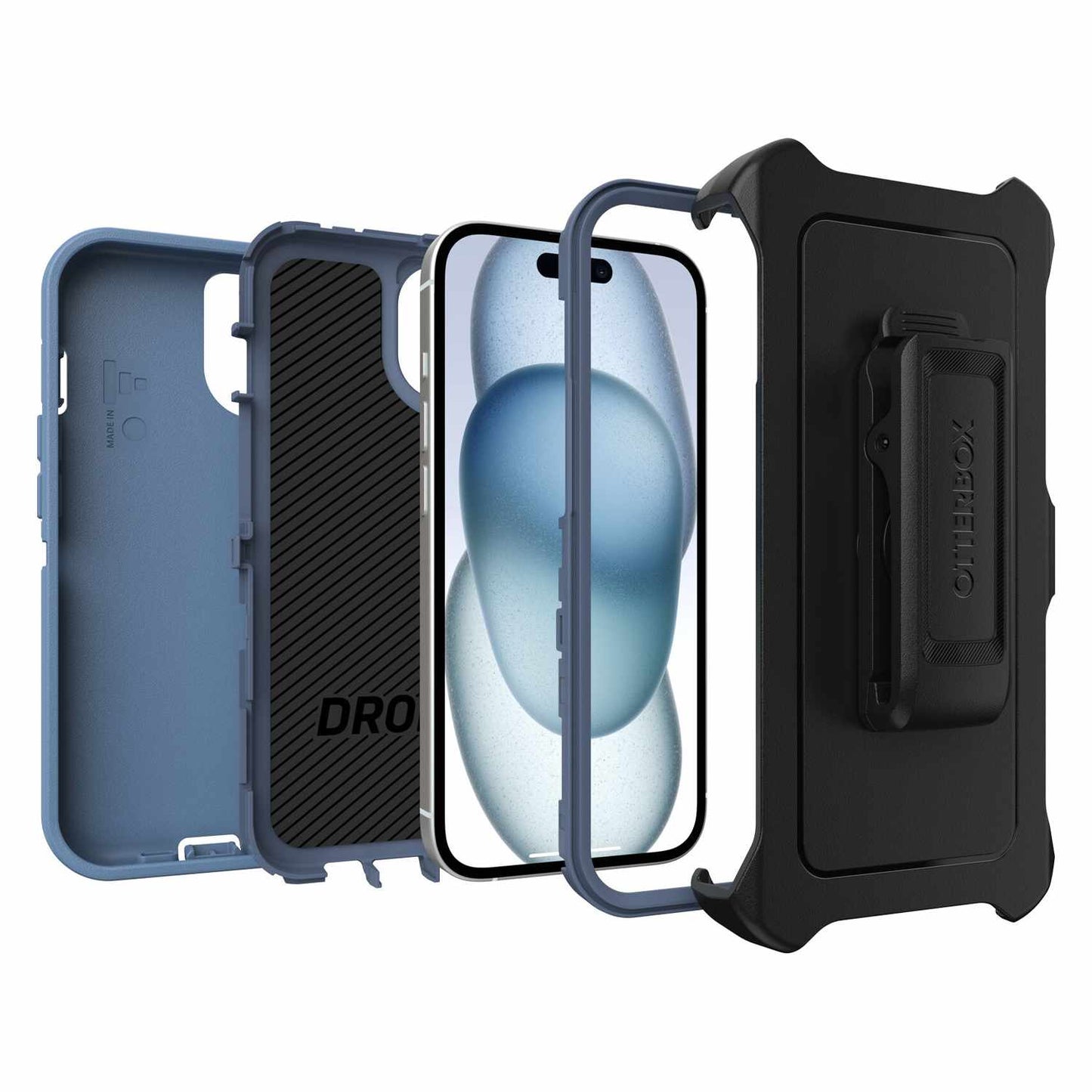 OtterBox Defender Protective Case Black for iPhone 15/14/13