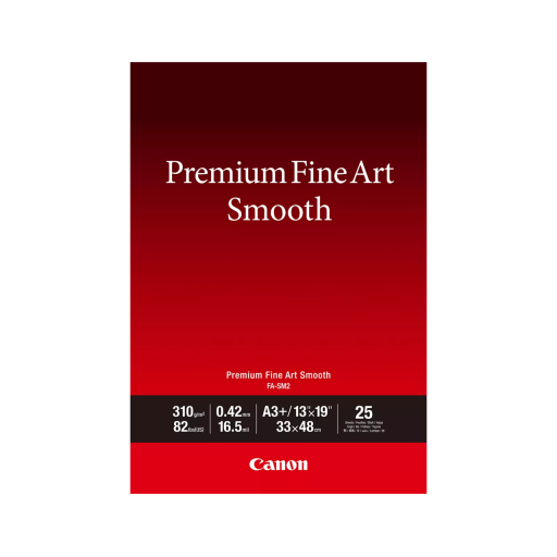 Canon FA-SM2 Premium Fine Art Smooth, A3+/13X19 (25 sheets/pkg)