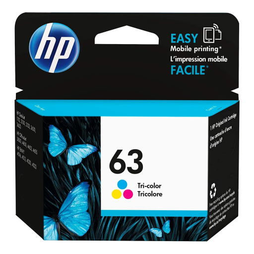 HP 63 Tri-color Ink Cartridge