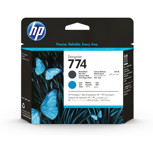 HP 774 Mte Black/Cyan Printhead