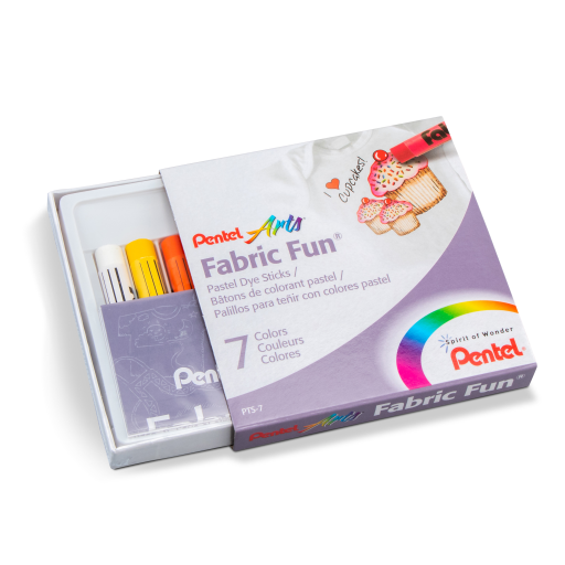 Pentel Arts Fabric Fun Pastels - 7 Colour Set