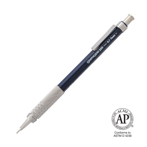 GraphGear 500 Mechanical Drafting Pencil (0.7mm), Blue Barrel