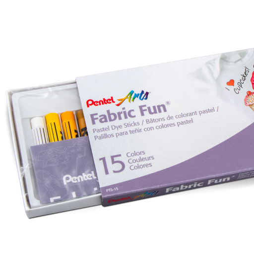 Pentel Arts Fabric Fun Pastels - 15 Colour Set