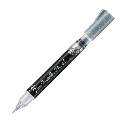 Dual Metallic Brush, Metallic Silver, 1PC Pack