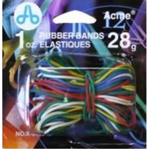Elastic Bands 1 oz./28 g. - Assorted Colours /
?lastiques ? 1 oz/28 g - couleurs assorties