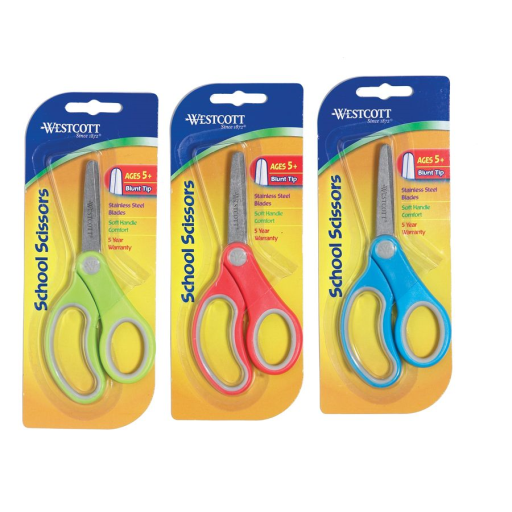 5" Kids Soft Handle Blunt Scissors - Blue /
Ciseaux ? bouts ronds et ? poign?e douce 5 po pour enfants - bleu