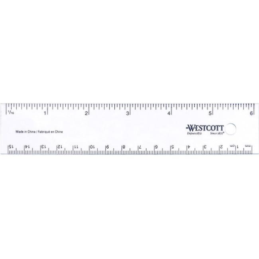 15cm/6? ? 1/16? & mm Scales /
15cm/6 po ? 1/16 po et mm