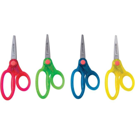5" Translucent Glitter Scissors Pointed /
Ciseaux 5" pointus translucide avec des paillettes