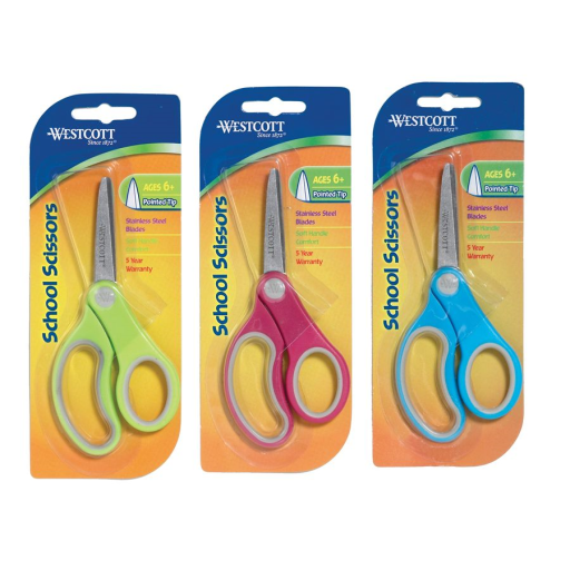 5" Kids Soft Handle Pointed Scissors - Red /
Ciseaux ? bouts pointus et ? poign?e douce 5 po pour enfants - rouge