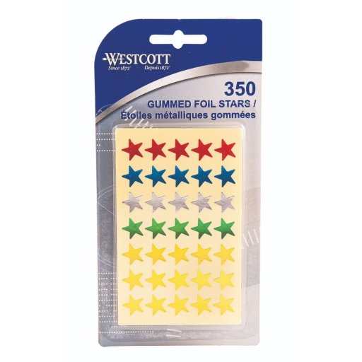 Assorted Coloured Stars, 350/Pkg. /
?toiles couleurs assorties ? paquet de 350