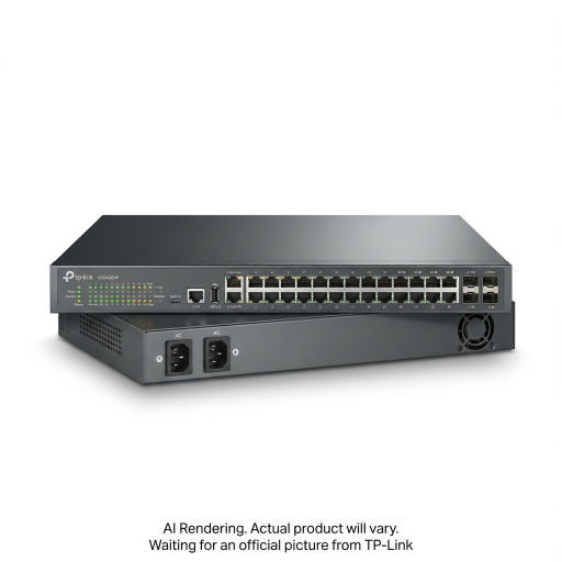 TP-Link Omada Campus 24-Port SFP Stackable Lite L3 Managed Switch with 4? 10G Slots
