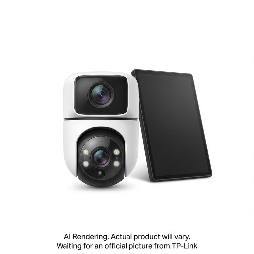 Solar-Powered Dual-Lens Pan/Tilt Security Camera Kit