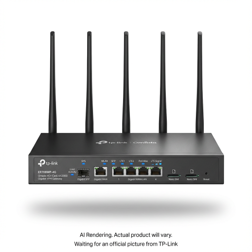 Omada 4G+ Cat6 AX3000 Gigabit VPN Gateway with 4-Port PoE+