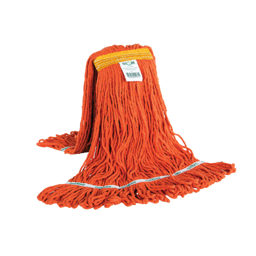Syn-Pro? Synthetic Looped End Wet Mop Narrow Band Orange 24oz Bagged