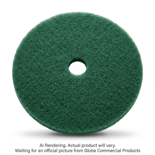 17" Green Scrubbing Floor Pad