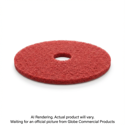 19" Red Buffing Floor Pad