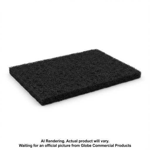 Black Stripping 14" x 20" Rectangular Floor Pad