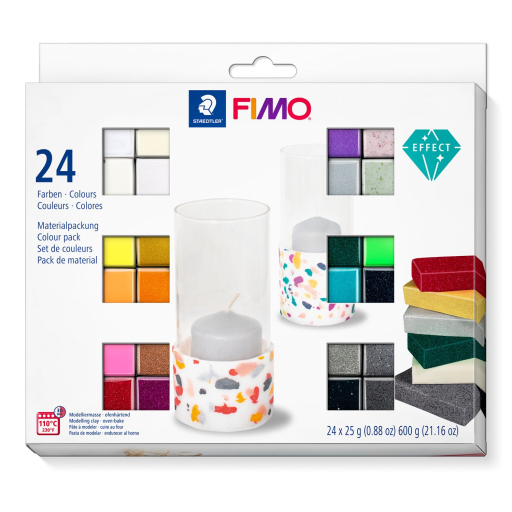 Set Modelling Clay Fimo Effect 24 Color Pack