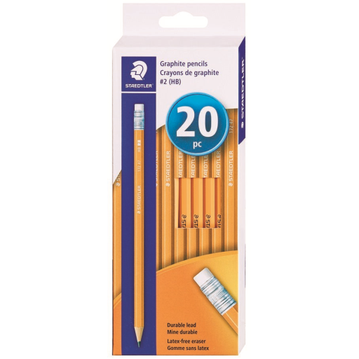 pencil yellow, hexa extru HB,20pk
