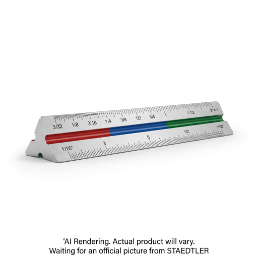 Scale trianglr 12'' metal Arch. BK