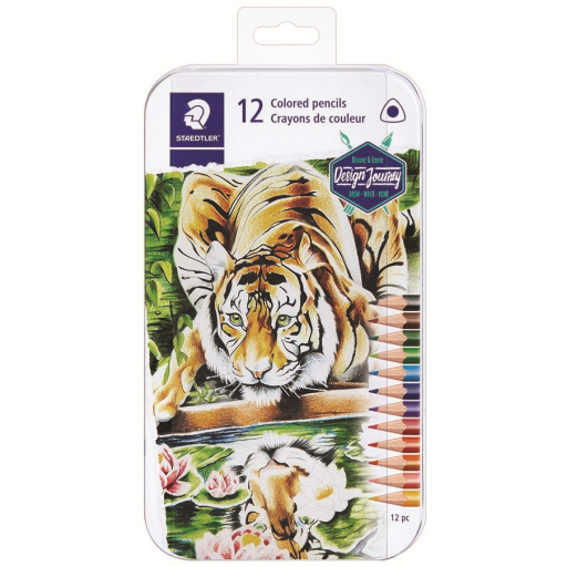 Permanent Color pencil, 3mm, metal tin, 12pk