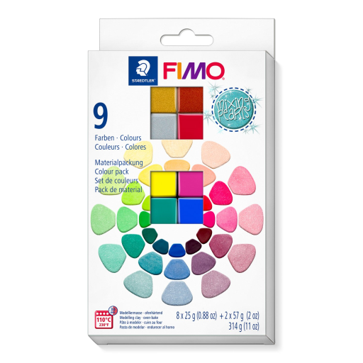 Set Modelling Clay Fimo Effect Pearls 9 Color Pack