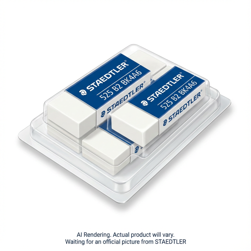 Eraser PVC-free 4pc BK