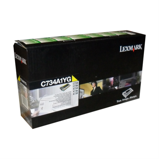 Lexmark C/X734,746,X738 Yellow Return Program 6K Toner Cartridge