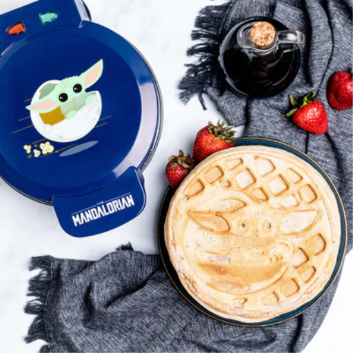 Star Wars The Mandalorian Grogu Waffle Maker ? "The Child" 7" Non-Stick Breakfast Appliance