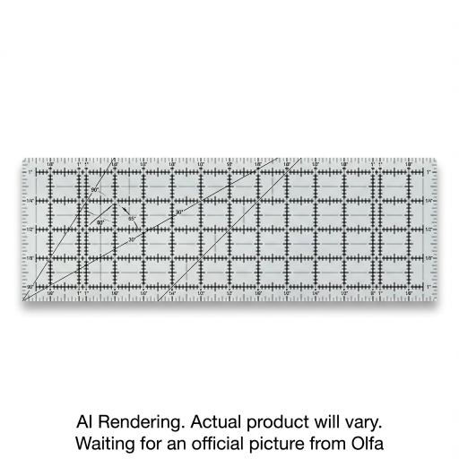 OLFA QR-6x24 6" x 24" Frosted Acrylic Ruler