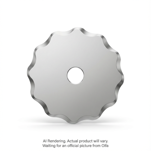 OLFA 45mm SCB45-1 Stainless Steel Scallop Blade, 1pk