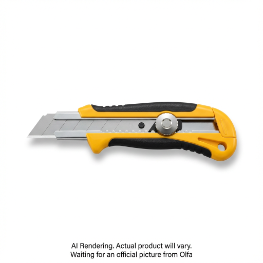 OLFA 25mm H-1/CP3 Rubber Inset Utility Knife, 3pk