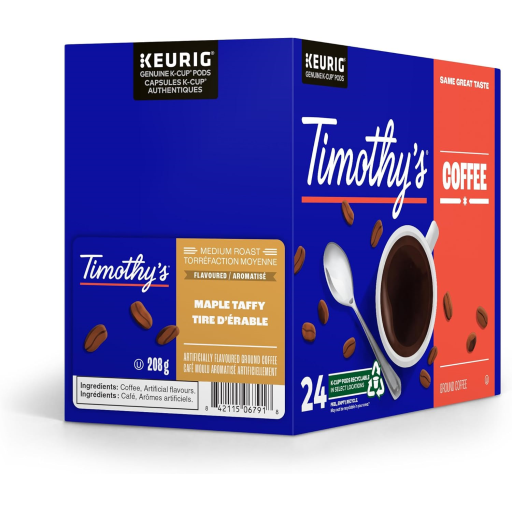 Timothy'S? Coffee Single Serve - Timy Kc Rs Maple Taffy M-R 24Ct Sl