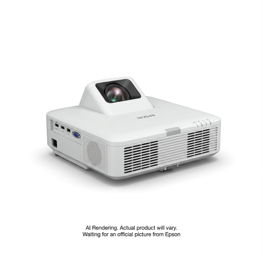 EPSON BrightLink 760Wi Interactive Ultra Short-throw Laser Projector, Wifi Miracast, 4100 Lumens, WXGA, White