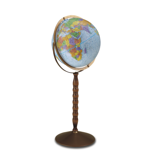 Replogle Treasury Globe 12"/30Cm Diameter Blue Ocean Floor Globe With Metal And Full Meridian (English)