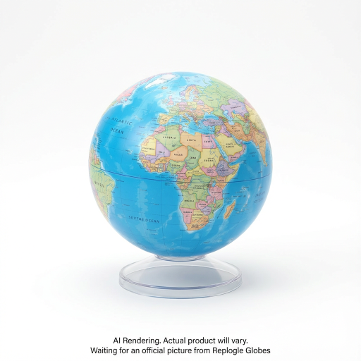 Apollo 9"/22.9cm Diameter Blue Ocean Desk Globe (English)