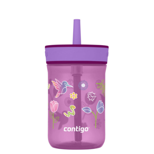 Contigo 14 oz Straw Leighton Grape Tulips - Plastic
