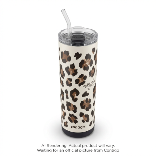 Contigo x Ally Love Streeterville 2.0 Stainless Steel Tumbler with Straw, 24 oz (709 mL), Oatmilk