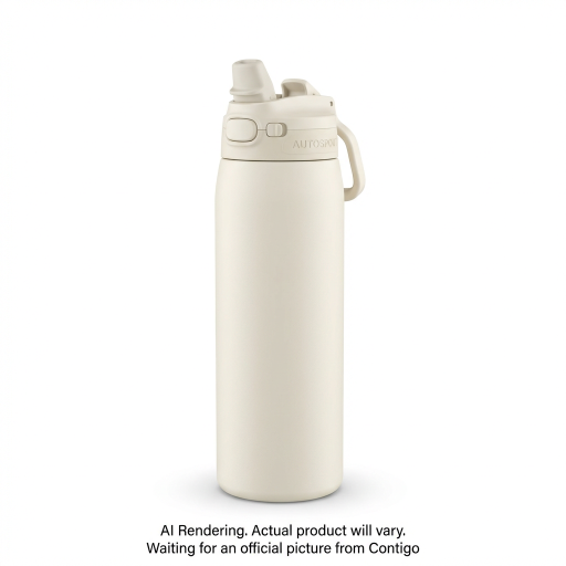 Contigo x Ally Love Ashland Chill 2.0 Stainless Steel Water Bottle with AUTOSPOUT Lid, 24 oz (709 mL), Oatmilk