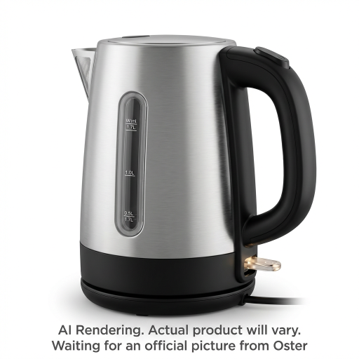Oster Electric Kettle, Stainless Steel, 1.7-L