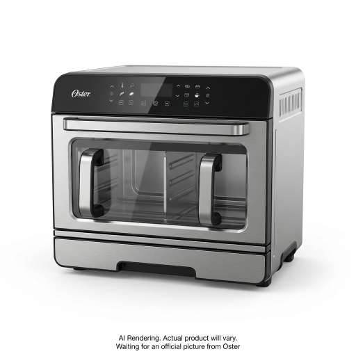 Oster 11-Quart Flex Air Fryer Oven, Dual Air Fryer with 2 Cooking Zones, Double Air Fryer with 6 Cooking Functions, Large Air Fryer with 2 Frying Baskets