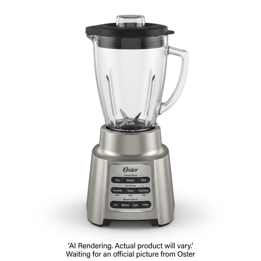 Oster Texture Select Master Series Blender with Glass Jar, Chrome