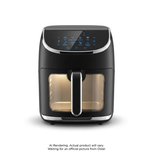 Oster Air Fryer, 4 Quart Digital Air Fryer, Medium Air Fryer with Window