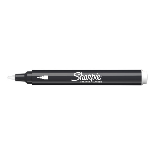 Sharpie Creative Marker, Water-Based Acrylic Marker, Bullet Tip, White, 1 Unit
