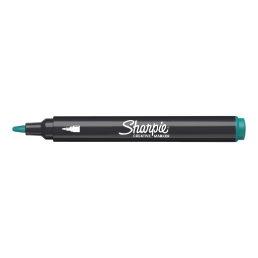 Sharpie Creative Marker, Water-Based Acrylic Marker, Bullet Tip, Emerald Green, 1 Unit