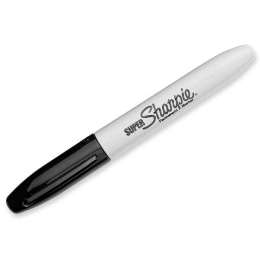 Sharpie Super Permanent Marker, Fine Point, Black, 1 Unit