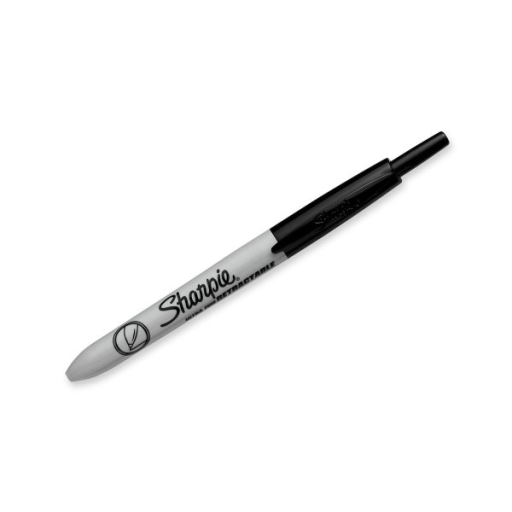 Sharpie Retractable Permanent Marker, Ultra Fine Point, Black, 1 Unit