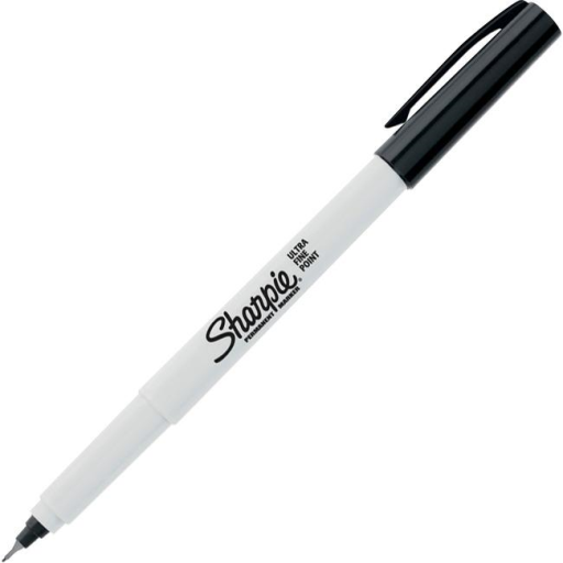 Sharpie Permanent Marker, Ultra Fine Point, Black, 1 Unit